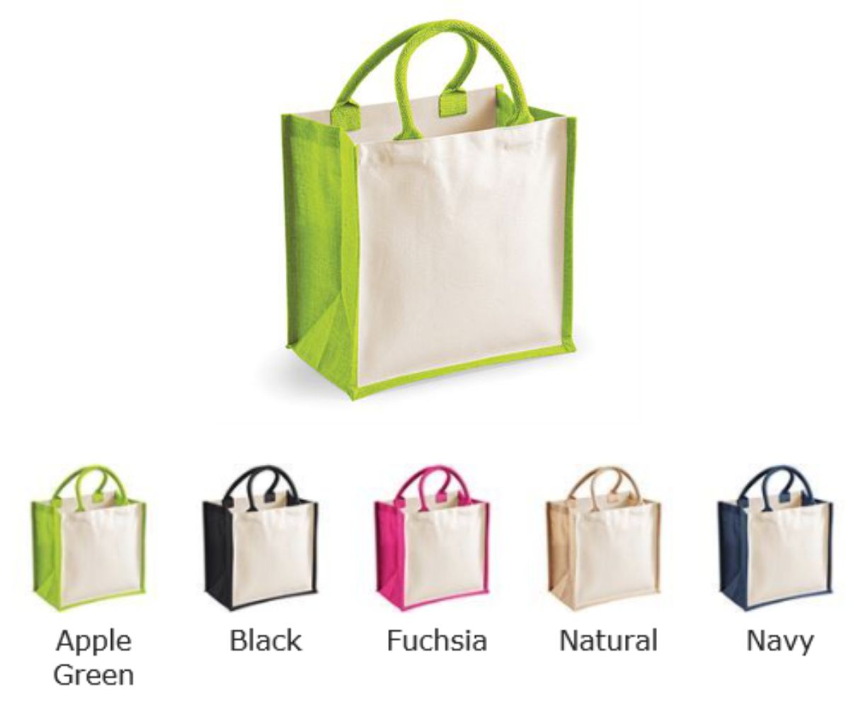 Westford Mill W421 Printers Midi Jute Bag  Westford Mill W421 Printers Midi Jute Bag